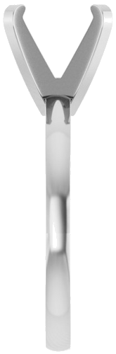 14K White 9.3 mm Round 4-Prong Engagement Ring Mounting (4)