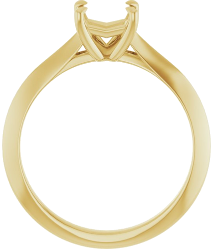 Sužadėtuvių Žiedas „Claw-Prong Solitaire“ 14k yellow gold Square 5mm (2)