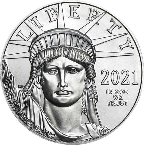 1 oz American Eagle/Liberty 2021 USA Platinum Coin (2)