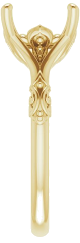 Sužadėtuvių Žiedas „Solitaire Sculptural“ 14k yellow gold Round 10mm (4)