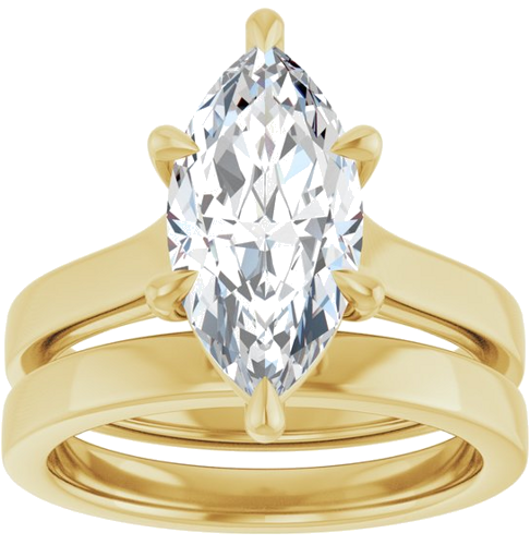 Sužadėtuvių Žiedas „Claw-Prong“ 14k yellow gold Marquise 14mm x 7mm (8)