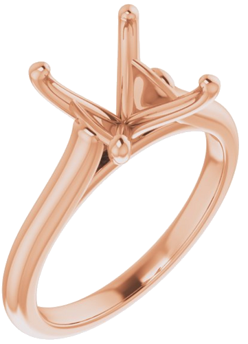 10K Rose 11x9 mm Oval Solitaire Engagement Ring Mounting (1)