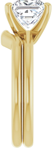 Sužadėtuvių Žiedas „Solitaire“ 14k yellow gold Square 7mm (9)