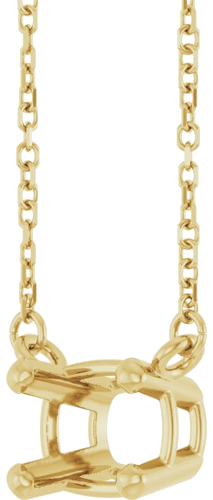 Pakabukas „Solitaire“ 14k yellow gold Elongated Cushion 8mm x 6mm (2)