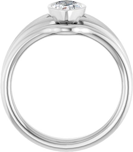 Sužadėtuvių Žiedas „Bezel-Set Solitaire“ 14k white gold Marquise 10mm x 5mm (7)