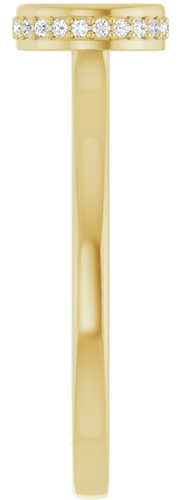 Sužadėtuvių Žiedas „Hidden Halo-Style“ 14k yellow gold Round 6mm (4)