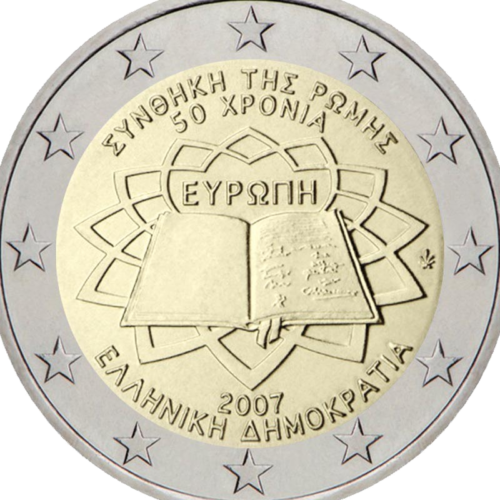 2007 Graikija Romos sutartis (TOR) 2 eurų moneta (2)