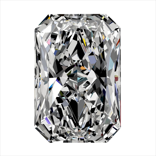 0.3 carat D-VS1 Natūralus Radiant Deimantas (1)