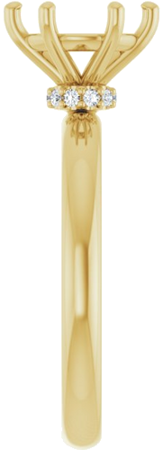 Sužadėtuvių Žiedas „Accented“ 14k yellow gold Round 8mm (4)