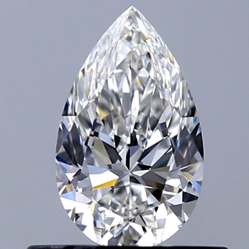 0.5 carat F-VVS2 Natūralus Pear Deimantas (1)