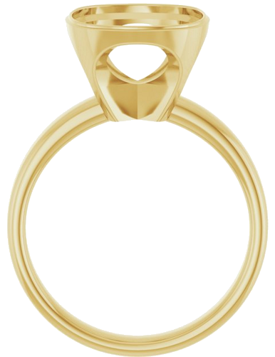 Sužadėtuvių Žiedas „Bezel-Set Solitaire“ 14k yellow gold Elongated Cushion 12mm x 10mm (2)