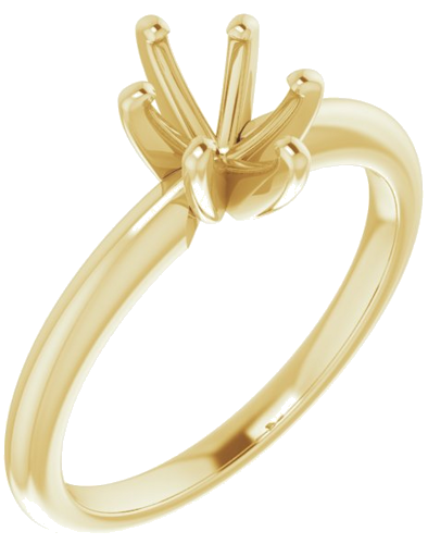 Sužadėtuvių Žiedas „Solitaire“ 585 Geltonojo Aukso Oval 7mm x 5mm (1)