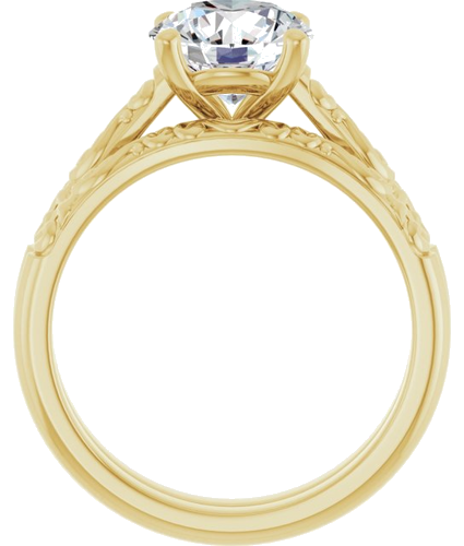 Sužadėtuvių Žiedas „Solitaire“ 14k yellow gold Round 8mm (7)