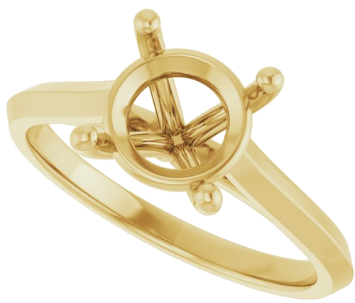 Sužadėtuvių Žiedas „Claw-Prong“ 14k yellow gold Round 8.2mm (5)