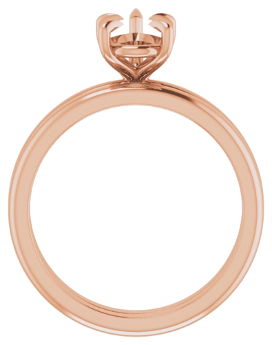 Sužadėtuvių Žiedas „Claw-Prong“ 14k rose gold Pear 9mm x 6mm (7)
