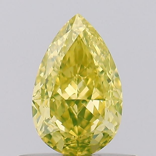 0.66 carat Fancy Intense  Yellow-VS1 Natūralus Pear Deimantas (1)