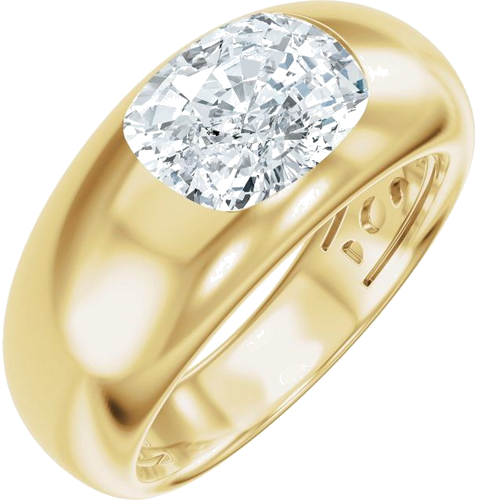 Sužadėtuvių Žiedas „Solitaire“ 14k yellow gold Elongated Cushion 9mm x 7mm (1)