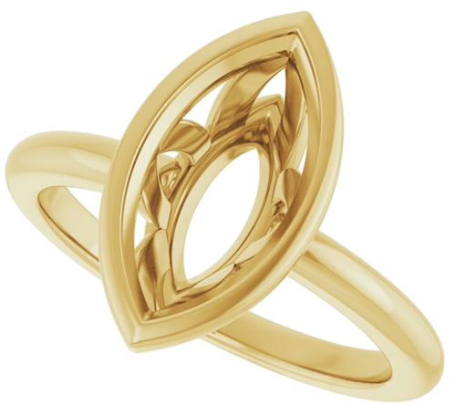 Sužadėtuvių Žiedas „Bezel-Set“ 14k yellow gold Marquise 13mm x 6.5mm (5)