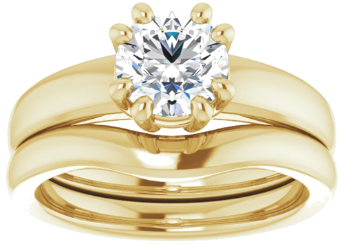 Sužadėtuvių Žiedas „Split-Prong Solitaire“ 14k yellow gold Round 6.5mm (8)