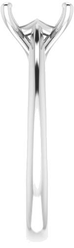 Platinum 6.5 mm Square Solitaire Engagement Ring Mounting (4)