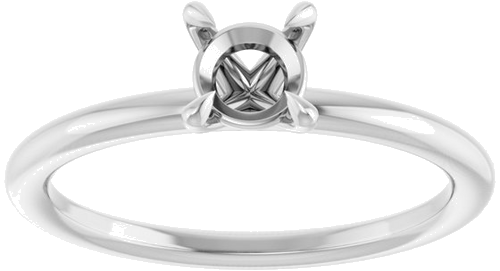 Sužadėtuvių Žiedas „Claw-Prong Solitaire“ 14k white gold Round 5.2mm (3)