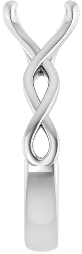 Sužadėtuvių Žiedas „Solitaire Rope“ 14k white gold Square 6.5mm (4)