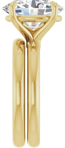 14K Yellow 12x10 mm Oval Solitaire Engagement Ring Mounting (7)