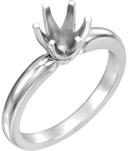 Sužadėtuvių Žiedas „Medium Solstice Solitaire®“ 14k white gold Round 7.4mm (1)