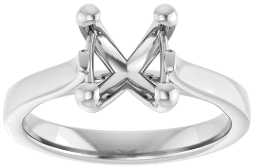 Sužadėtuvių Žiedas 14k white gold Oval 9mm x 7mm (3)