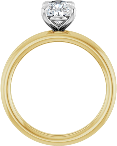 Sužadėtuvių Žiedas „Claw-Prong Solitaire“ 14k yellow/white gold Pear 9mm x 6mm (7)