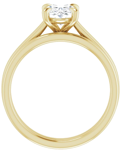 Sužadėtuvių Žiedas „Claw-Prong Solitaire“ 10k yellow gold Oval 8mm x 6mm (7)