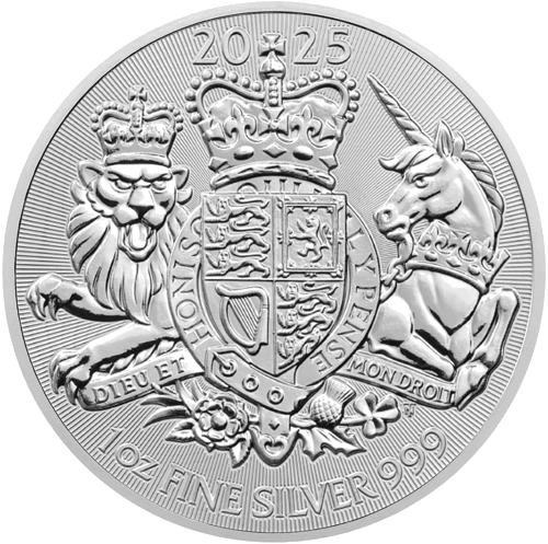 1 oz Королевский герб 2025 Великобритания Серебряная монета (1)