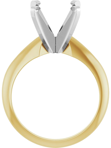 Sužadėtuvių Žiedas „Solitaire“ 14k yellow/white gold Square 7mm (2)