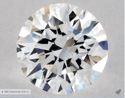 0.52 carat G-VVS2 Excellent cut Natūralus Round Deimantas (1)