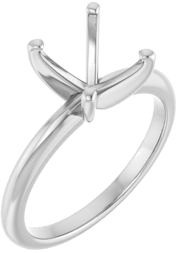 Sužadėtuvių Žiedas 10k white gold Oval 10mm x 8mm (1)
