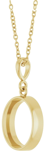 Pakabukas „Bezel-Set Cabochon“ 14k yellow gold Oval 10mm x 8mm (2)
