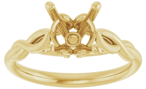 Sužadėtuvių Žiedas „Solitaire“ 585 Geltonojo Aukso Round 8mm (3)