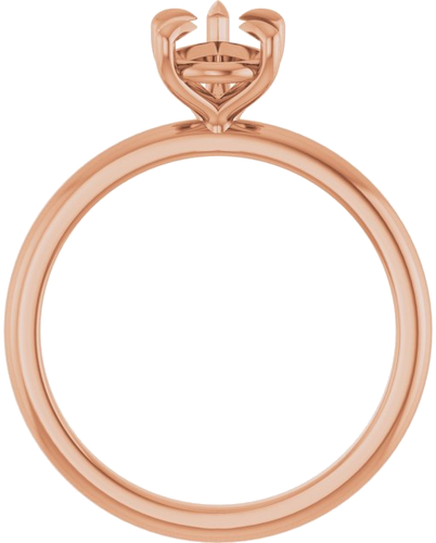 Sužadėtuvių Žiedas „Claw-Prong“ 14k rose gold Pear 9mm x 6mm (2)
