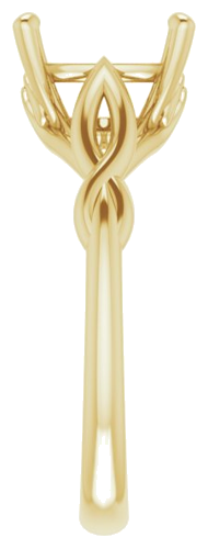 Sužadėtuvių Žiedas „Solitaire Sculptural“ 14k yellow gold Oval 11mm x 9mm (4)