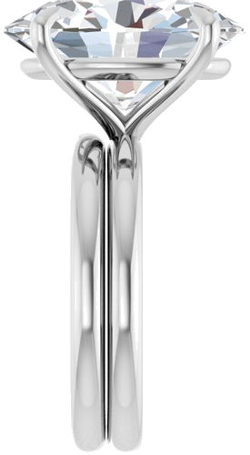 Sužadėtuvių Žiedas „Claw-Prong Solitaire“ 14k white gold Oval 16mm x 12mm (9)