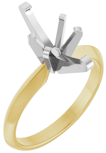 Sužadėtuvių Žiedas „Solitaire“ 14k yellow/white gold Marquise 12mm x 6mm (1)