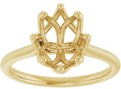 Sužadėtuvių Žiedas „Solitaire“ 14k yellow gold Oval 10mm x 8mm (3)