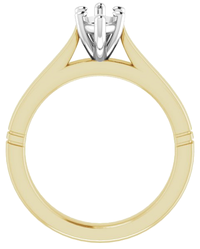 18K Yellow   White 10x5 mm Marquise Engagement Ring Mounting (2)