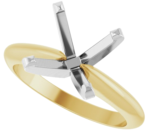 Sužadėtuvių Žiedas „Solitaire“ 14k yellow/white gold Round 9.5mm (5)