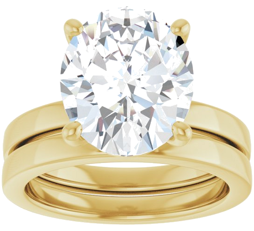 Sužadėtuvių Žiedas „Solitaire“ 14k yellow gold Oval 12mm x 10mm (8)