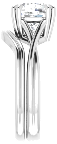 Sužadėtuvių Žiedas „Solitaire“ 585 Baltojo Aukso Cushion 8mm (9)