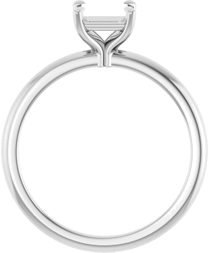 Sužadėtuvių Žiedas „Claw-Prong“ 10k white gold Square 5mm (2)