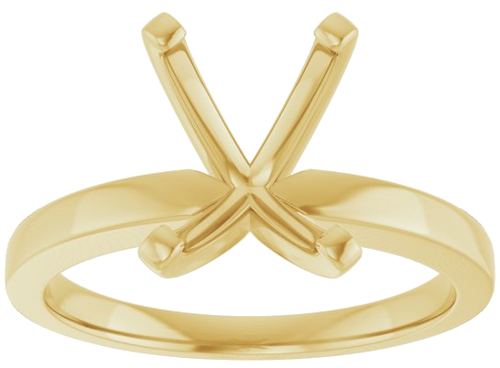 Sužadėtuvių Žiedas „Solitaire“ 585 Geltonojo Aukso Emerald 9mm x 7mm (3)