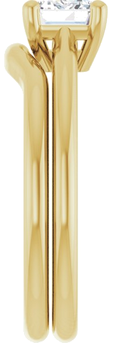 Sužadėtuvių Žiedas „Solitaire“ 14k yellow gold Emerald 7mm x 5mm (9)