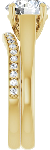 14K Yellow 8 mm Round Solitaire Engagement Ring Mounting (9)